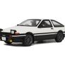 Otto Models Toyota Sprinter Trueno AE86 White 1/18 Image 4