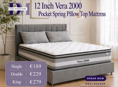 New Double Vera 2000 Pocket Spring Mattress