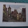 8 X Signed etchings of Rothenburg W. Germany by Ernst Geissendorfer - Circa 1950's Image 2