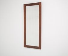 Vintage Swedish Minimalist Rosewood Mirror, 1960s