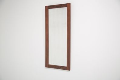 Vintage Swedish Minimalist Rosewood Mirror, 1960s