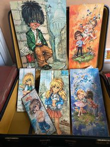 prints - French vintage prints on board