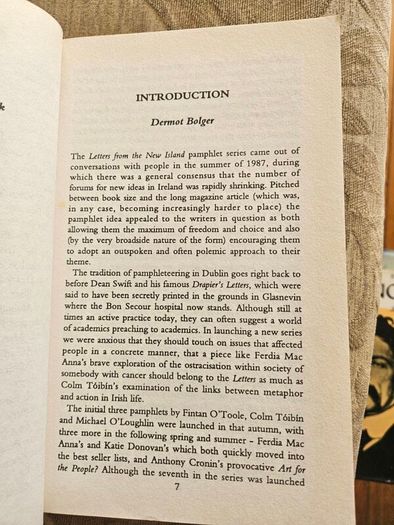 Letters From The New Island. Edited By. First Edition Paperback In Good Condition.  See Photos For Same.