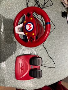 Mario Cart Racing Wheel and pedals