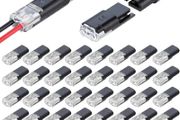 40 Pcs Waterproof Automotive Wire Connectors 2-Pin, 2-Pin Plug Cable Connectors, Quick 12V Automotive Wire Crimp Connectors for 18-22 AWG Wires, Plug-in Cable Terminals for Cars and Trucks.
