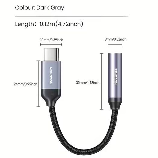 USB Type C to 3.5mm Female Headphone Jack Adapter, USB C to 3.5 mm Aux Audio Dongle Cable Cord Compatible with iPhone 15 Pro Max/15 Pro/15 Plus, For Samsung Galaxy S23/S22/S21 Ultra, iPad Pro, Pixel