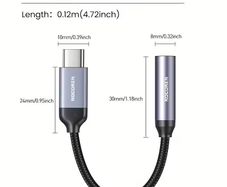 USB Type C to 3.5mm Female Headphone Jack Adapter, USB C to 3.5 mm Aux Audio Dongle Cable Cord Compatible with iPhone 15 Pro Max/15 Pro/15 Plus, For Samsung Galaxy S23/S22/S21 Ultra, iPad Pro, Pixel