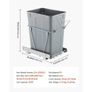 Pullout Trash Can for Kitchen Cabinets, Garbage Waste Recycling Bin, Under Mount Waste Container, with Heavy Duty Metal Image 4