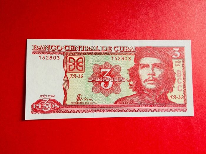 Cuba 3 Pesos. 2004. CHE  Guevara   ( Uncirculated )