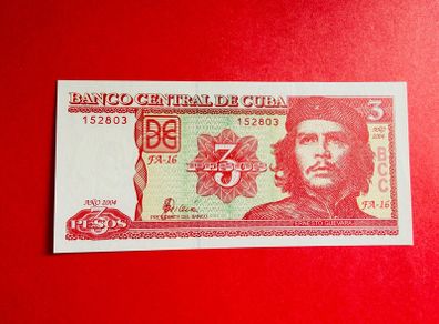 Cuba 3 Pesos. 2004. CHE  Guevara   ( Uncirculated )