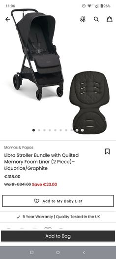 Mamas&Papas Libro stroller + insert