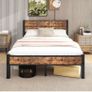 Double Bed Frame with Wooden Headboard Image 8