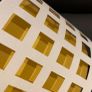 Two White & Yellow Ceiling Shades Image 5