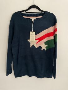 jumper Bnwt monsoon size small navy pattern front jumper rrp 64 euro