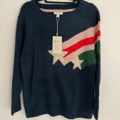 jumper Bnwt monsoon size small navy pattern front jumper rrp 64 euro