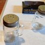 Salt & Pepper, Small, Cute, Glass Jars (new). Image 3