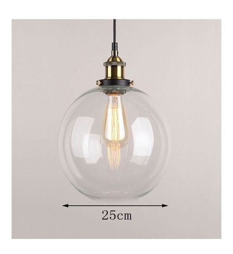 Ceiling retro glass lamp