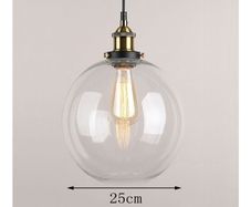 Ceiling retro glass lamp