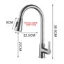 36644 Brushed Nickel Kitchen Faucet Single Hole Pull Out Kitchen Sink Mixer Tap Image 5