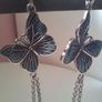Silver butterfly earrings Image 4