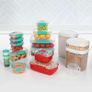 New Home Kitchen Storage & Organisation Gift Pack | 18 Food Storage Containers with Lids | Lunch Boxes, Meal Prep Containers, Pantry Storage, Microwave Food Steamers & More | BPA-Free Image 2