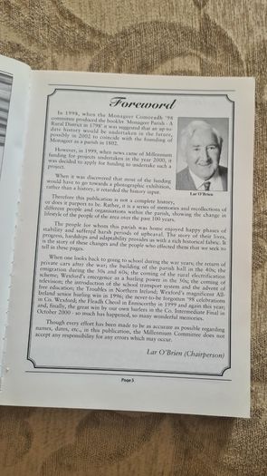 Monageer County Wexford Millennium Memories. Paperback In Good Condition.