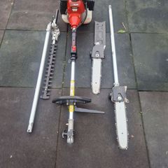 T-Mech power head with hedge trimmer and chainsaw