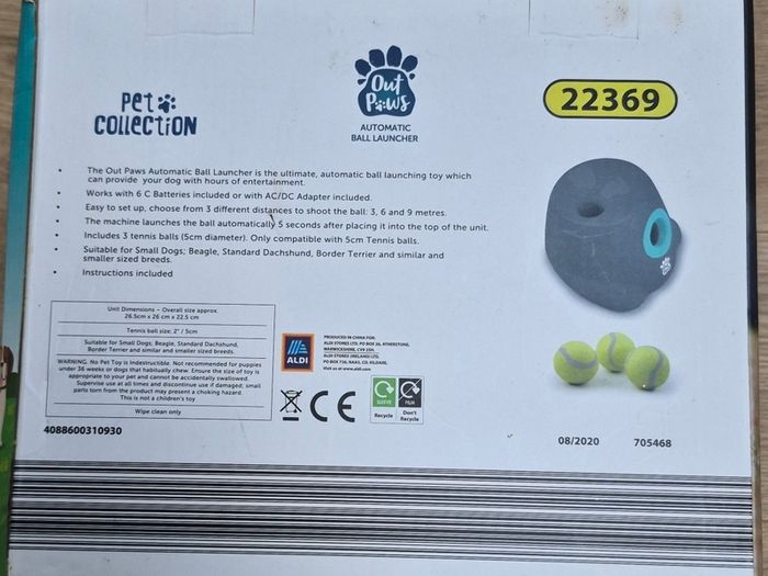 Out Paws Automatic Ball Launcher (Aldi)