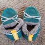 "Skidders" Green Baby Slippers (12-18mths) Image 2