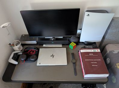 Electric Adjustable Height Desk and Chair