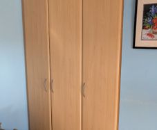 4 Integrated Wardrobe Units - Light Wood Finish