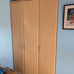 4 Integrated Wardrobe Units - Light Wood Finish