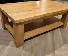 solid oak coffee table