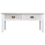 Coffee Table White and Natural 100x50x45 cm Wood Image 4