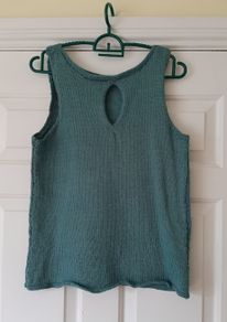 Lovely emerald green hand-knitted top