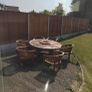 Large wooden garden table Image 2