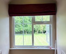 Deep Red Roman blind