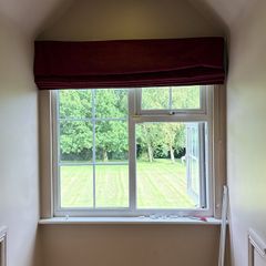 Deep Red Roman blind