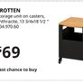IKEA TROTTEN storage unit on castors with wooden top Image 9