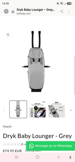 Baby insert for bike trailer