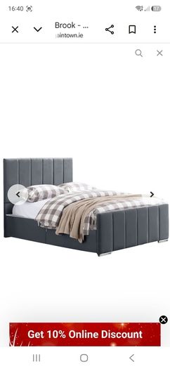 Kingsize plush velvet divan bed
