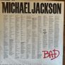 Michael Jackson BAD Original Irish  1987 release complete with inner lyrics sheet in vg+ condition Image 3