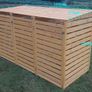 Wheelie Bin Storage  3 Bays - Natural Image 4