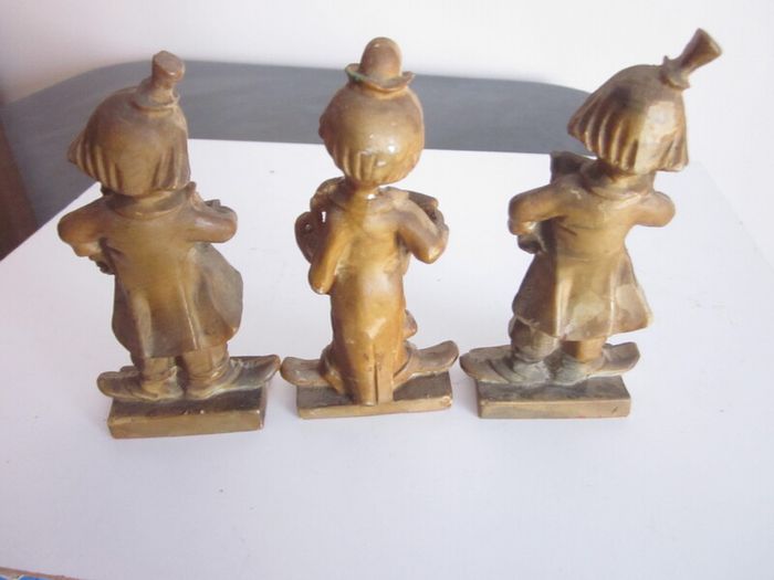Three Vintage Boy Clown Figures 5"