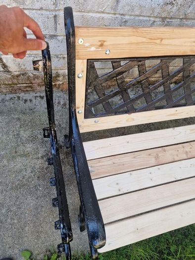 Garden table with 2 bench and 1 chair [ cast iron ]
