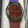 swatch Rebel watch Brand new  burgundy nos Image 3