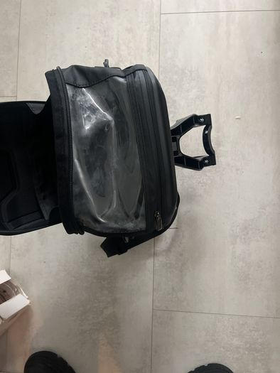 Wild man hard shell scooter bike bag with attachment