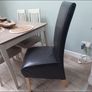 6 Brown Leather Dining Chairs Image 2