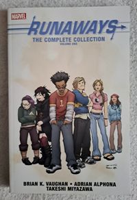 RUNAWAYS COMPLETE COLLECTION Volume 1 graphic novel. By Brian K Vaughan and Adrian Alphona. From Marvel Comics