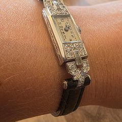 Platinum Art Deco Cocktail Watch